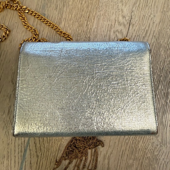 Saint Laurent Kate Tassel Small Bag in Metallic Leather - Picture 4 of 11